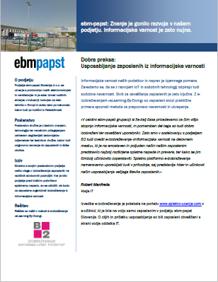 Dobra praksa e-izobraževanja ebm-papst