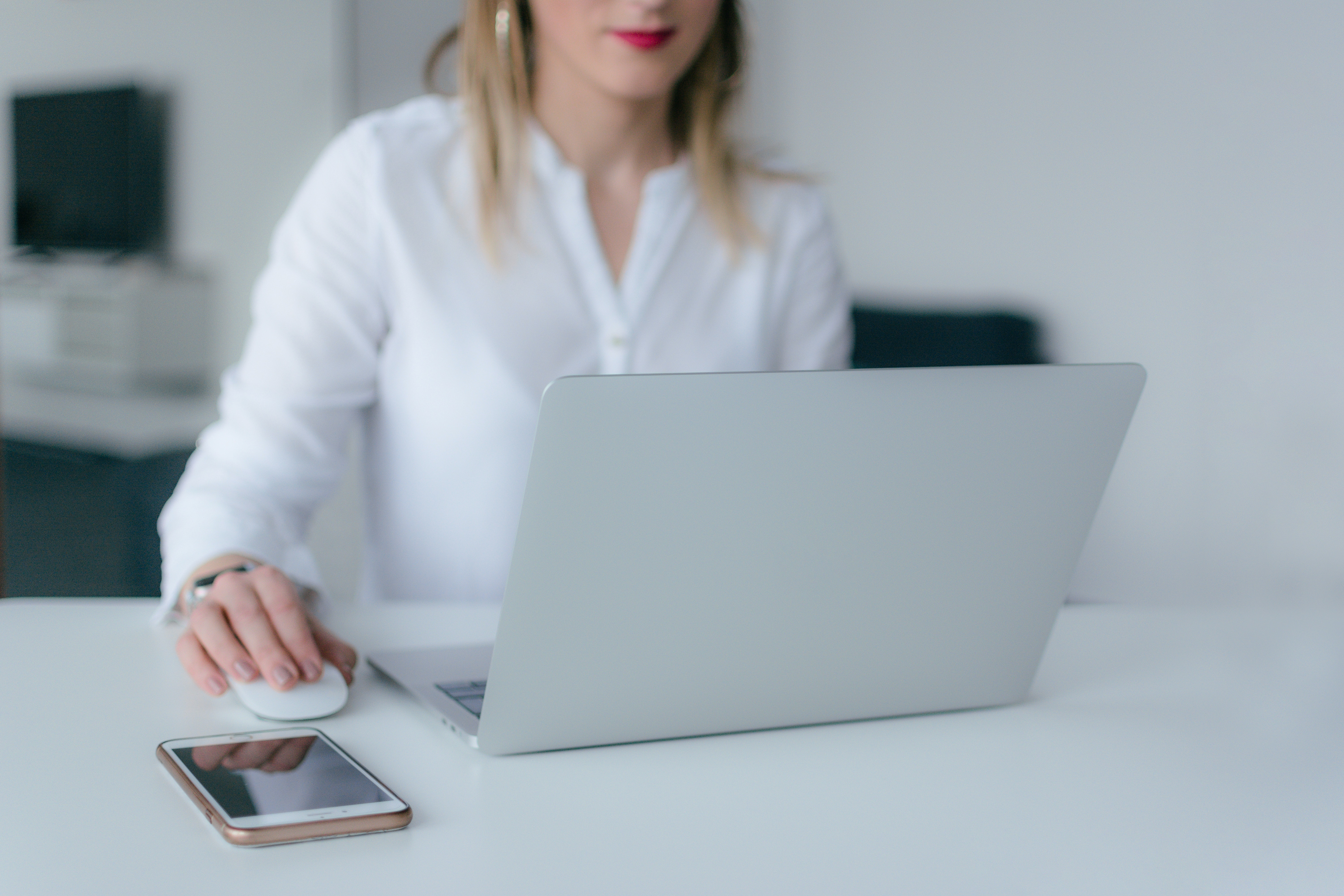 woman in front of laptop