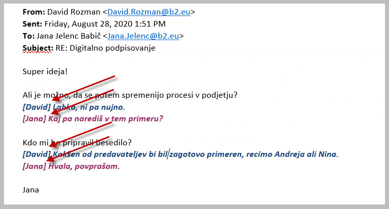 Outlook avtomatsko označevanje odgovorov