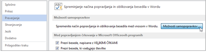 Word samopopravki