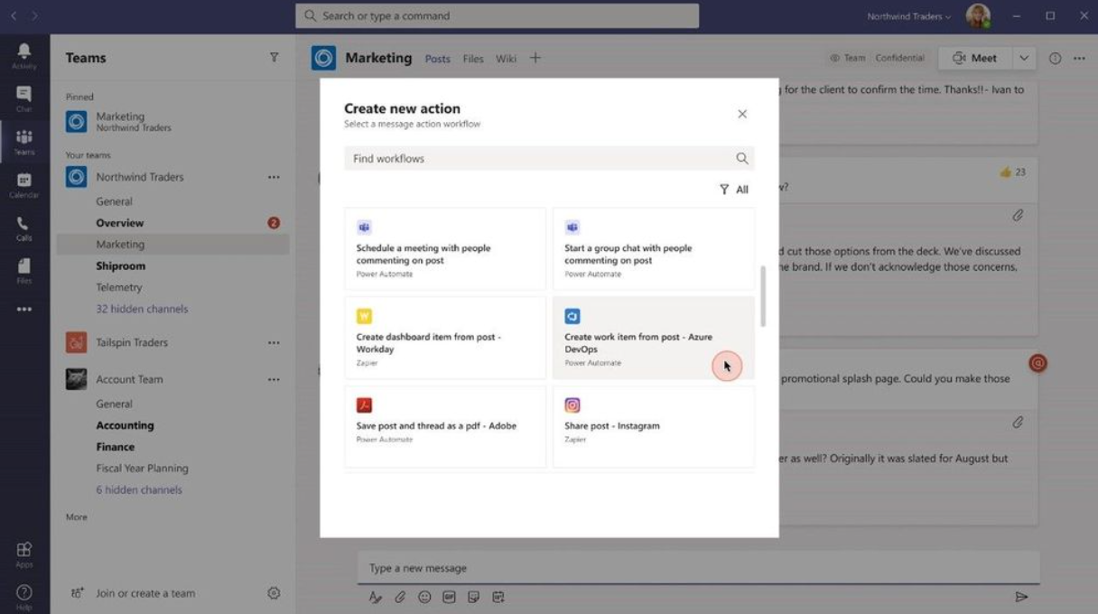power automate, teams