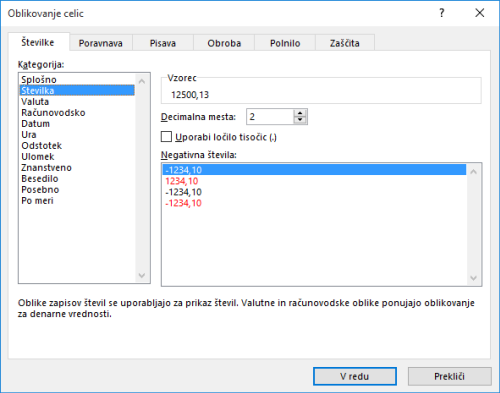 Excel za računovodje - številske oblike
