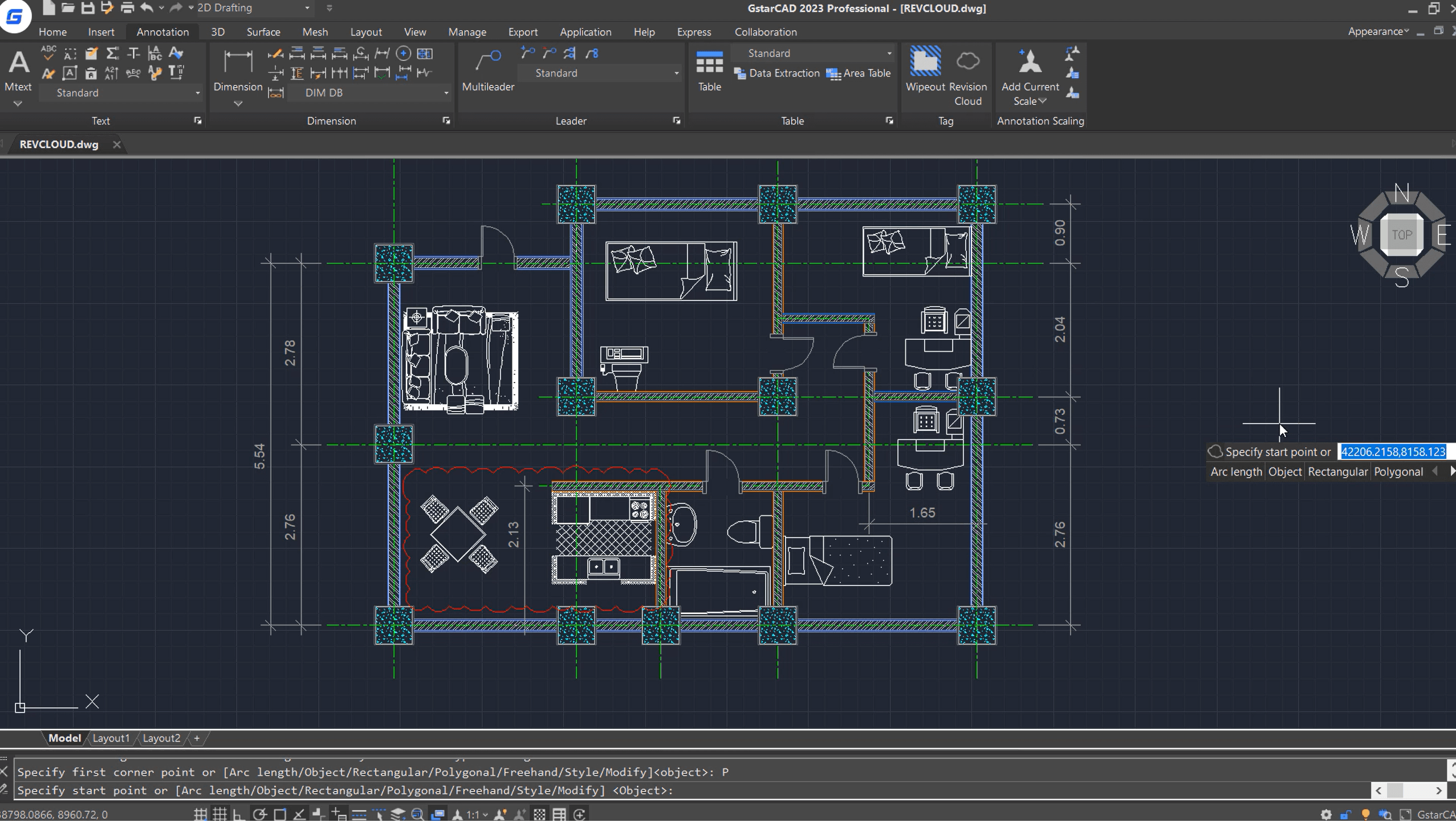 b2_gstarcad_2D načrt