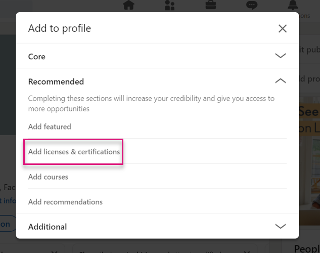 Linkedin - potrdilo vnos povezave