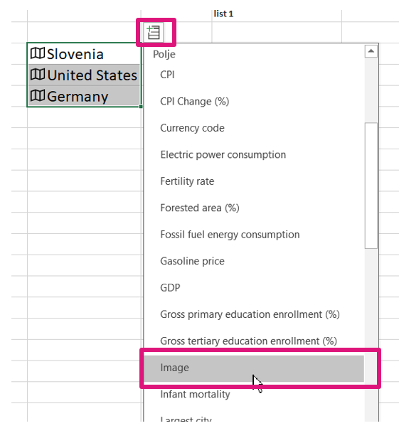 Excel grafikoni ikone