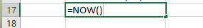 Excel datum in ura TODAY