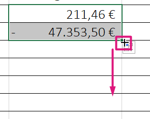 Excel delno fiksiranje