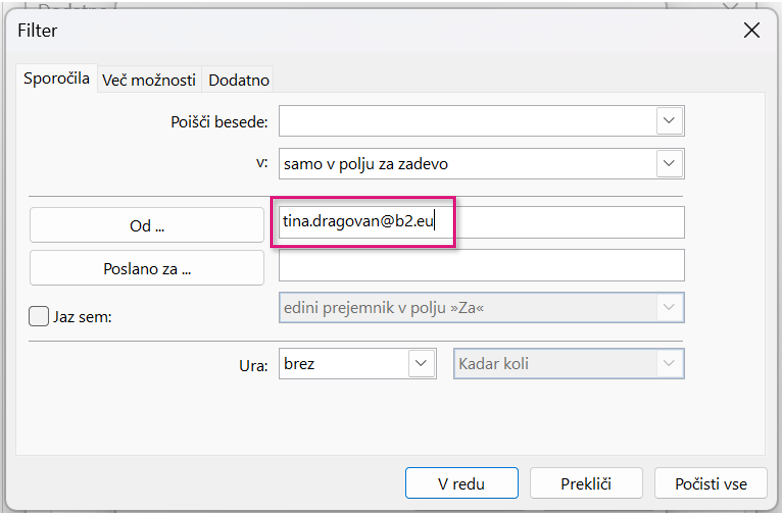 outlook trik ne spreglejmo pomembne e-pošte