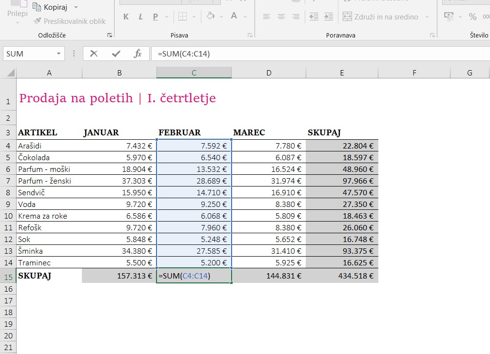 b2_excel trik_SUM funkcija