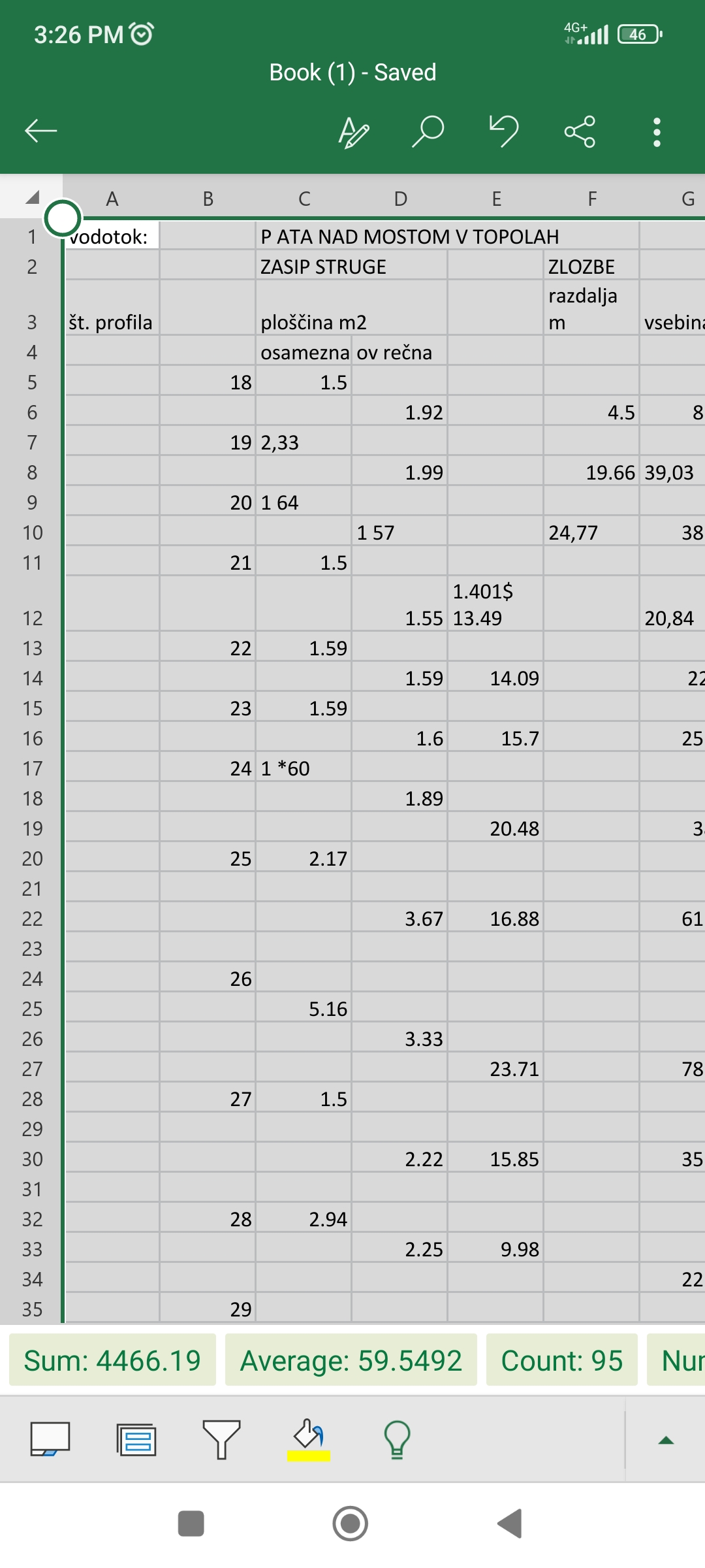 b2_excel_skeniranje podatkov preko mobilne aplikacije