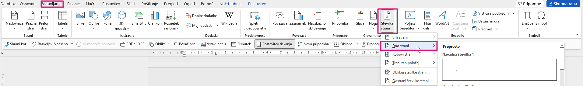 b2_word_prikaz števila vseh strani